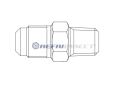 brass fittings Castel, SAE for NPT reduced unions Mod. 7140/54 5/8 SAE X 1/2 NPT